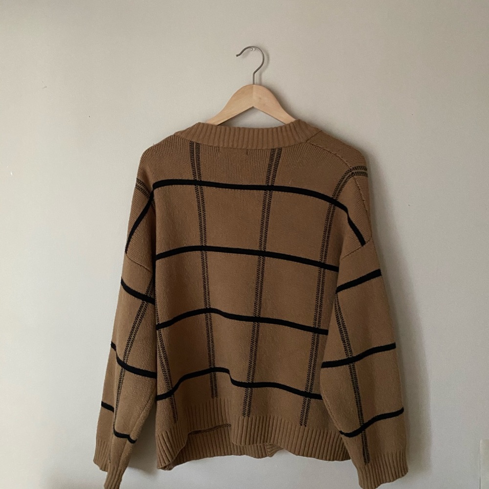 Oak + Fort Oversized Plaid Cardigan - Picture 8 of 11